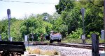 Spotted while caught by the crossing gate.